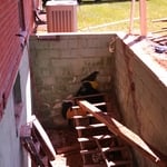 After removing the old floor