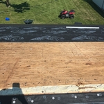 When it came time to replace the roof, we replaced large sections of the decking and installed underlayment before the shingles.