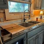 Custom Cabin Kitchen & Bathroom in Cherry Log