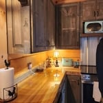Custom Cabin Kitchen & Bathroom in Cherry Log