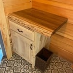 Custom Cabin Kitchen & Bathroom in Cherry Log