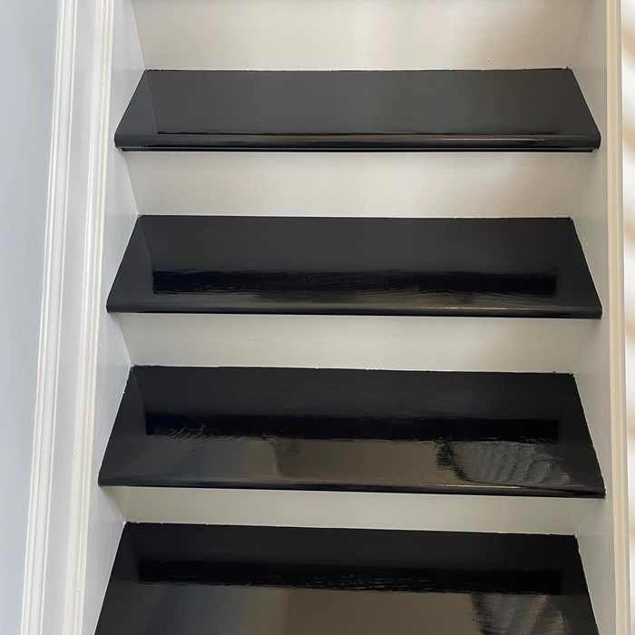 Stair case stained