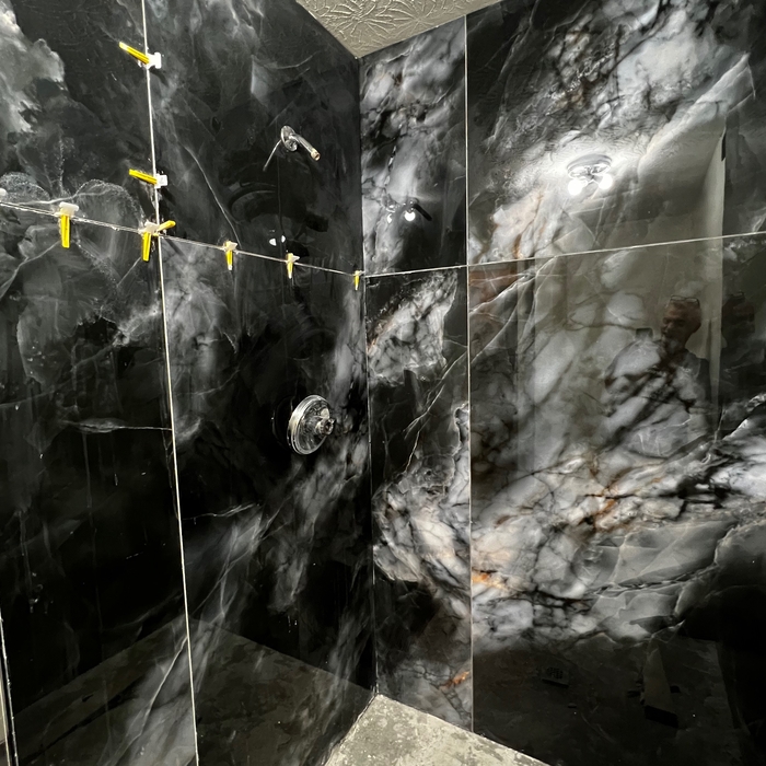 Shower tiles kitchen update