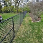 280' of 4' tall black chain link
