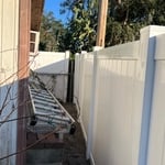 White vinyl fence