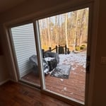 Inside view of new patio door
