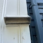 Old vent the birds nested in