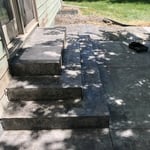 Stamped and colored steps and patio