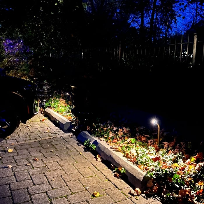 Rear entrance parking and garden