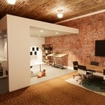 Office renovation for a client within a brick commercial building dating back to 1860's