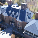 Roof replacement on mansion in Newport, RI