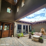 We also applied a clear coat on the front door and t&g ceiling .