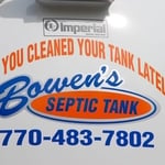 Bowen's Septic Tank Service Logo on back of Pump Truck