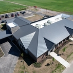 Standing seam metal and TPO flat roof