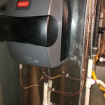 View of water line and control voltage.
