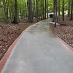 After picture of surface cleaning traditional concrete driveway