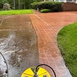 You can see the right side has been cleaned while the left side has not been done yet
