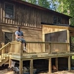 After! Just waiting on stain and the hot tub delivery.