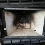 Removed log set and cleared media from firebox.