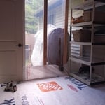 Floor lined with waterproof material for easier cleaning