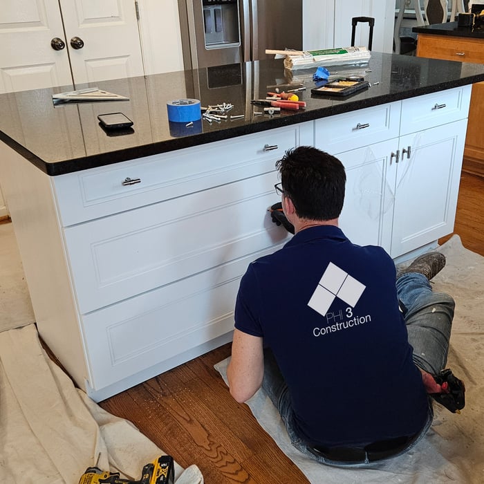 Changing the look of cabinets.