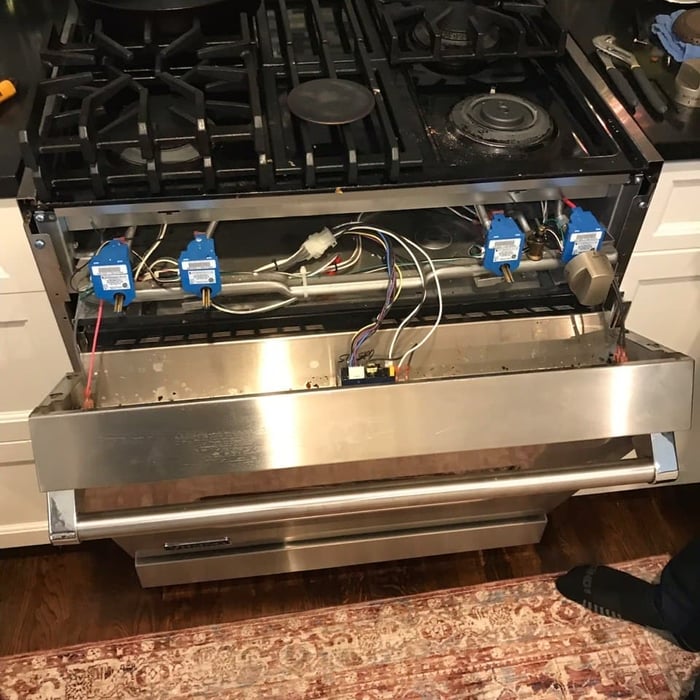Cooktop spark module replacement process