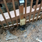 The process of raising the post up 4"