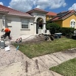 Removal of old landscape and beginning oh hardscape