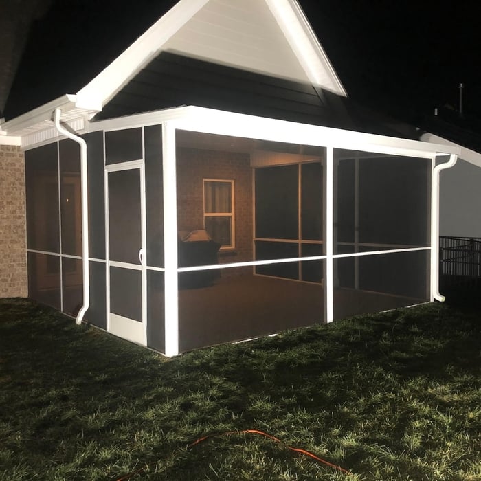 Patio cover addition with a screen room addition as well.