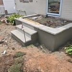 New front steps in progress