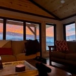 Window and door install with perfect Colorado sunset