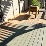 Sanding down the old stain