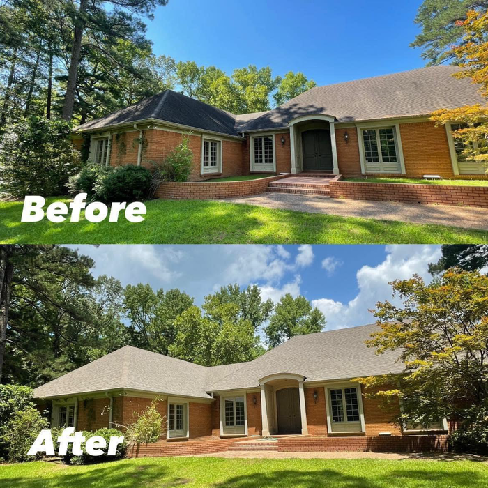 Roof washing, pavers sanding and sealing.