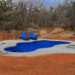 Latham Fiberglass pool Cancun model 16x35.