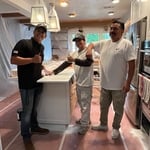 Specialty cabinet refinishing team