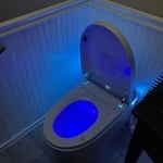 Nighttime display of toilet, smart toilet, is also equipped with motion, sensor opening and closing capabilities