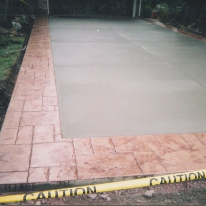 Broom finish Driveway & Border Ashlar Stam