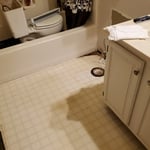 Bathroom Floor before new floor was installed