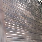 Corrugated metal installed