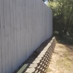 Repaired fence back in the upright position.