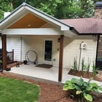 View of covered patio addition.