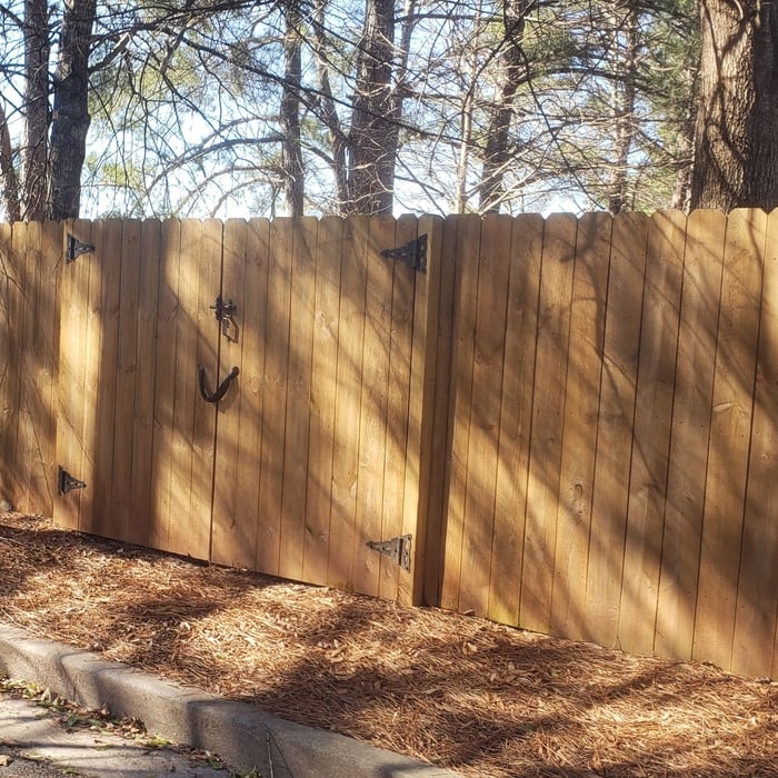Gate repaired and closing properly.