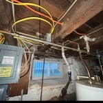 From this angle you can see how the previous installer used iron gas line for water (again will rust and clog)