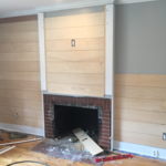 Demo and shiplap installation.