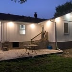 Installed exterior can lights