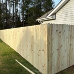 6' Pine Privacy Fence with 4' Gates.