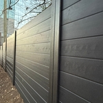 6' Horizontal Composite Privacy Fence with Cantilever Gate and Operator