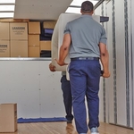 Inside of truck packed full.