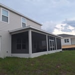 Screen walls to a covered lanai