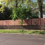 48" Eastern Red Cedar Shadowbox Fencing, 3" Space, Dog Ear Top, Flat Top Posts